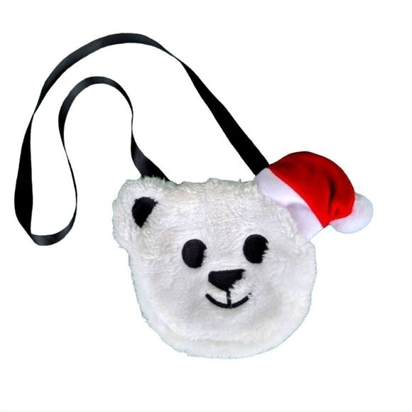4/$20 Polar Bear with Santa Hat Child's Purse by Pink & Violet - Picture 1 of 7